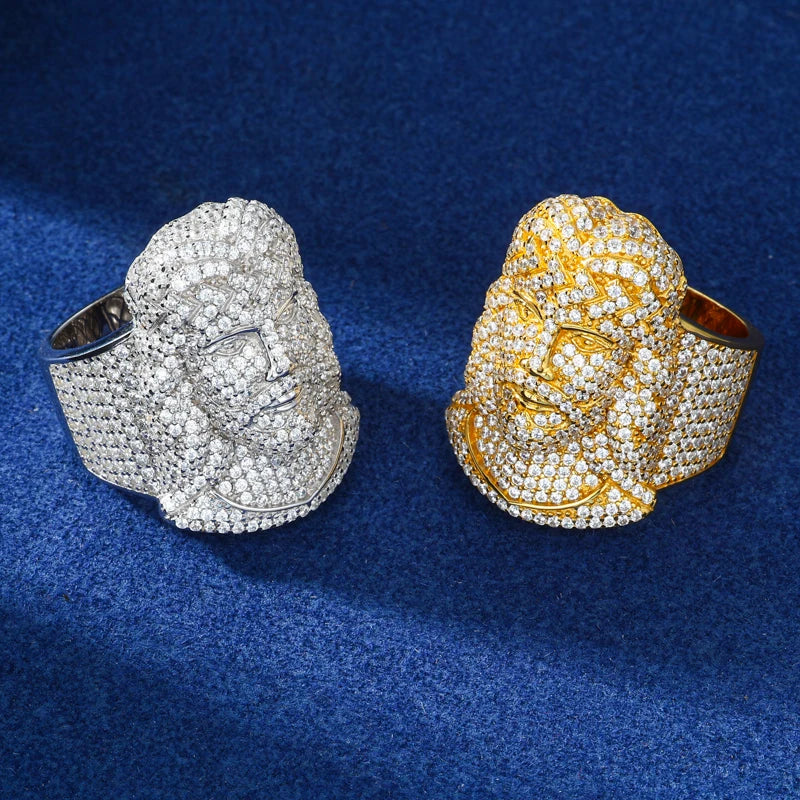 Iced Out Jesus Ring Bling