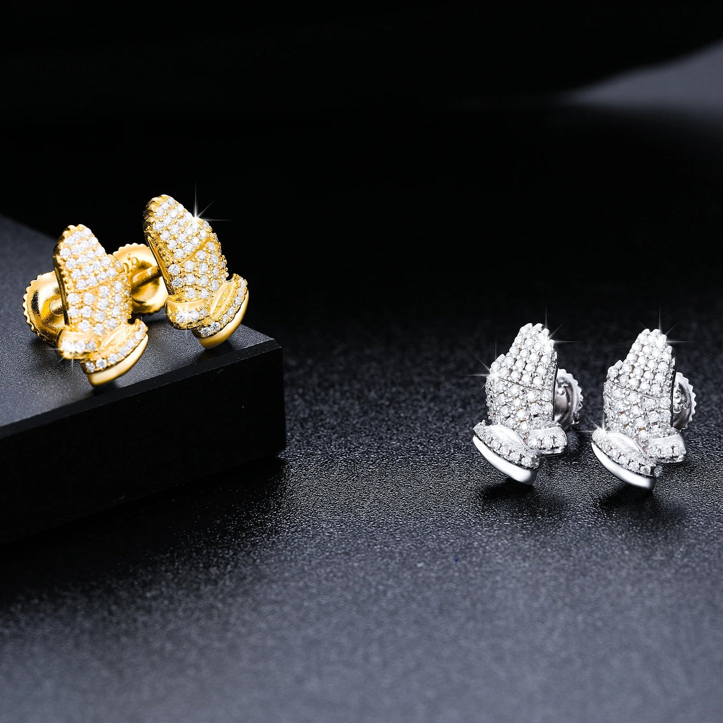 Prayer Hands Stud Earrings