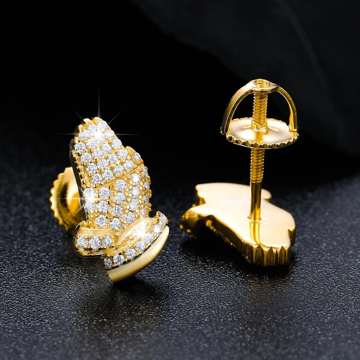 Prayer Hands Stud Earrings