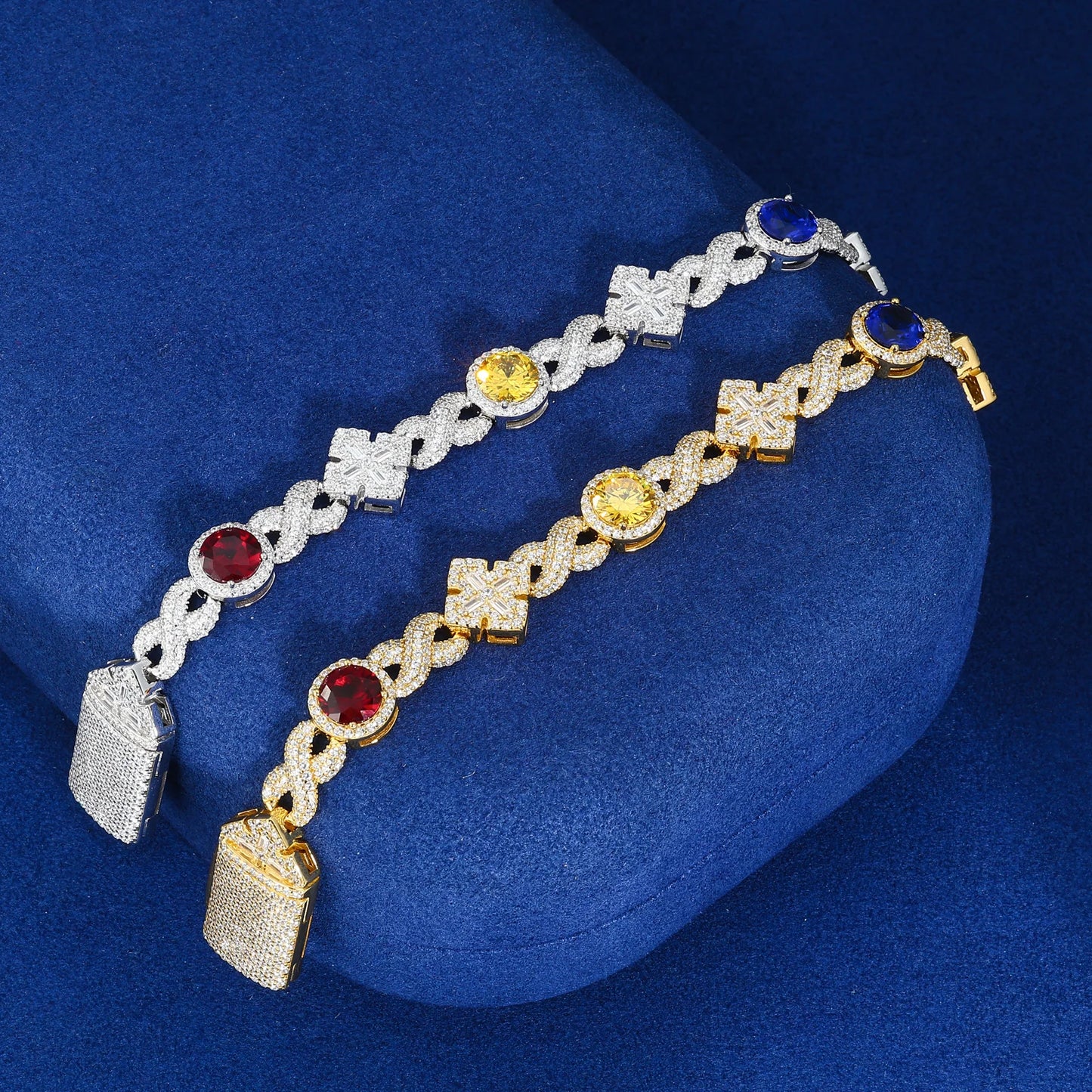 Maltese Cross Infinite Gem Bracelet