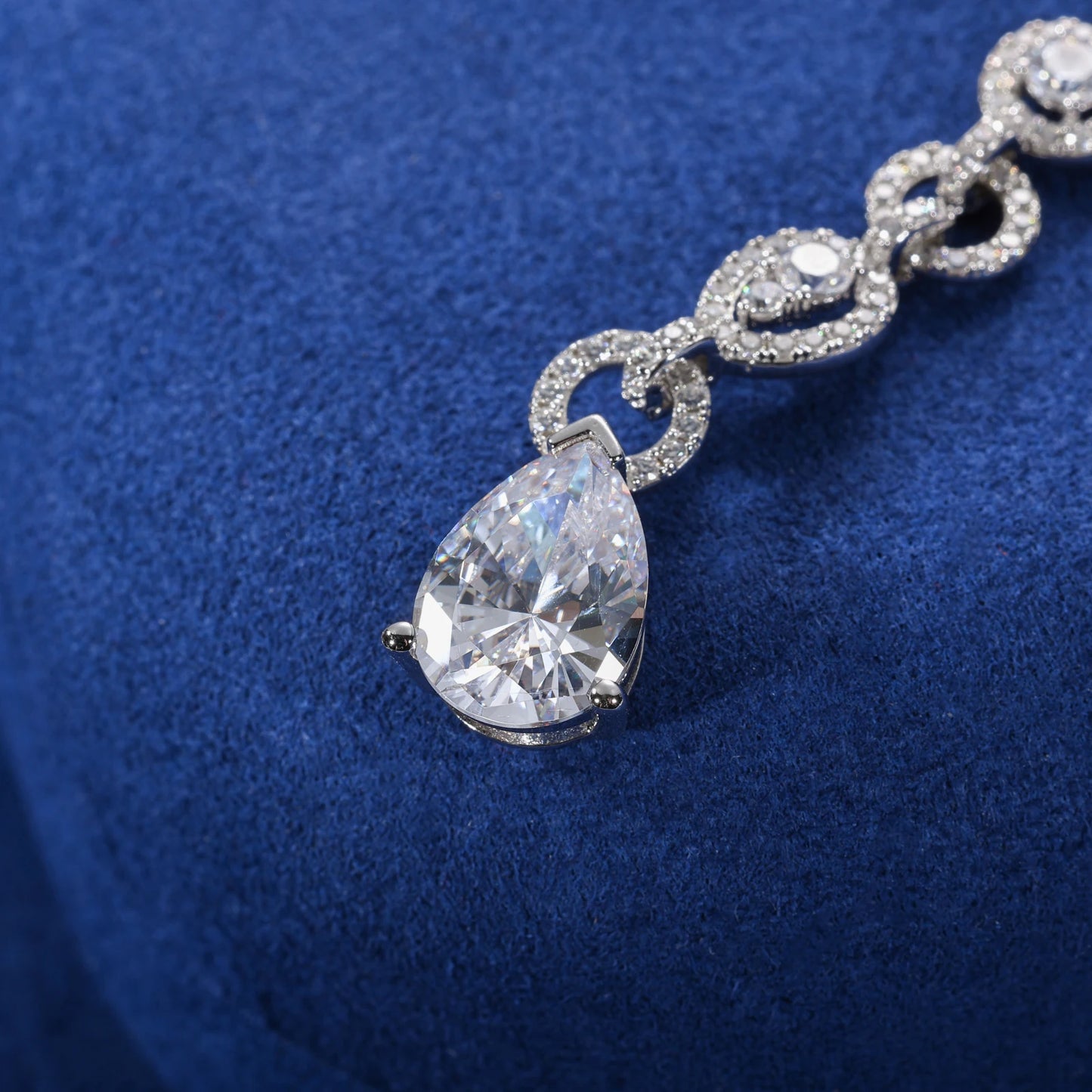 Pear Cut Pendant Necklace