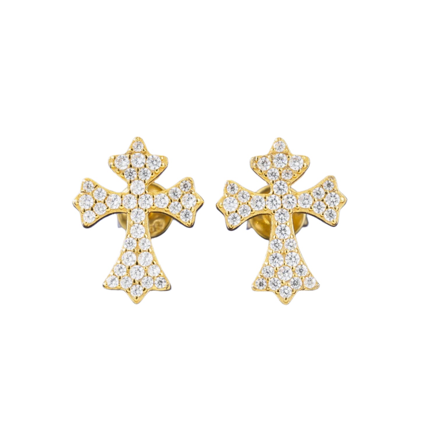 Goth Cross Stud Earrings