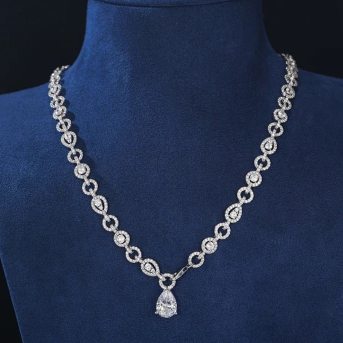 Pear Cut Pendant Necklace