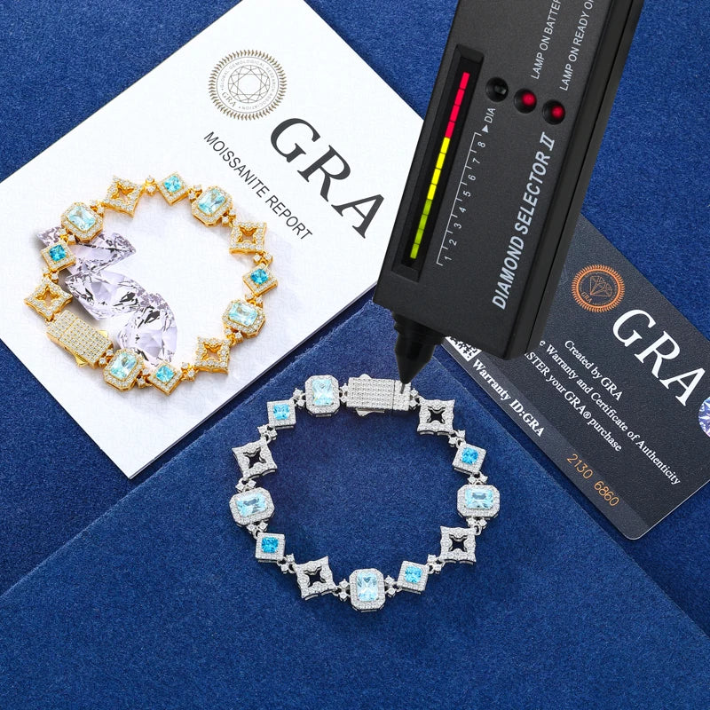 13mm - Blue Gem Stone Bracelets