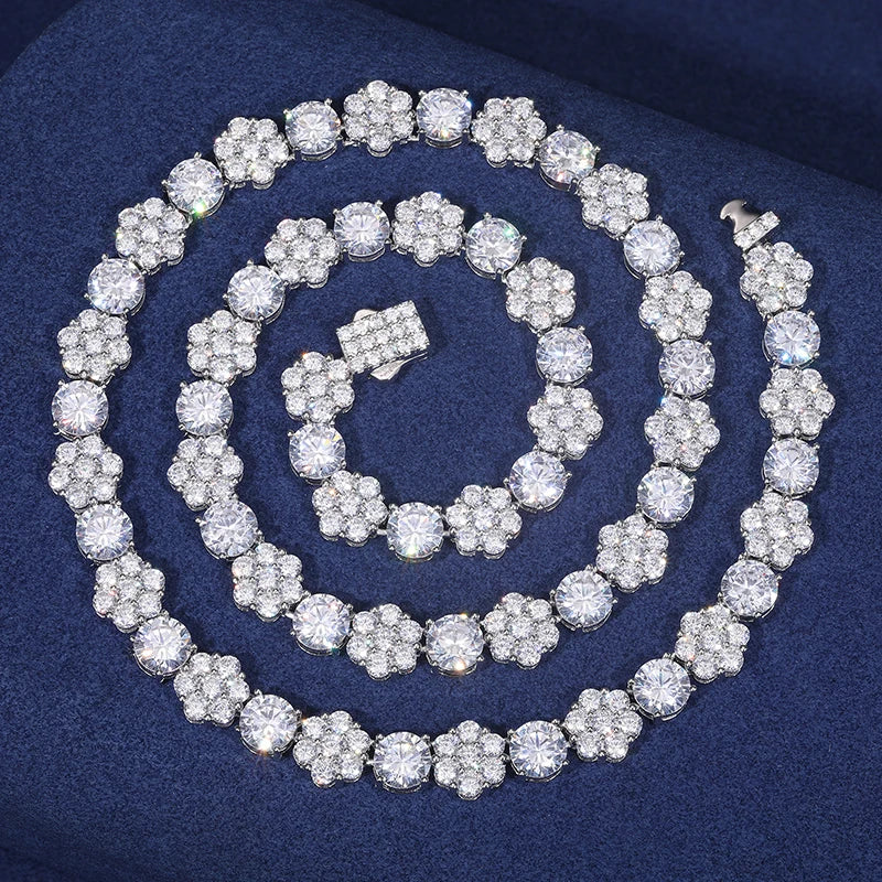 9mm Flower Tennis Chain