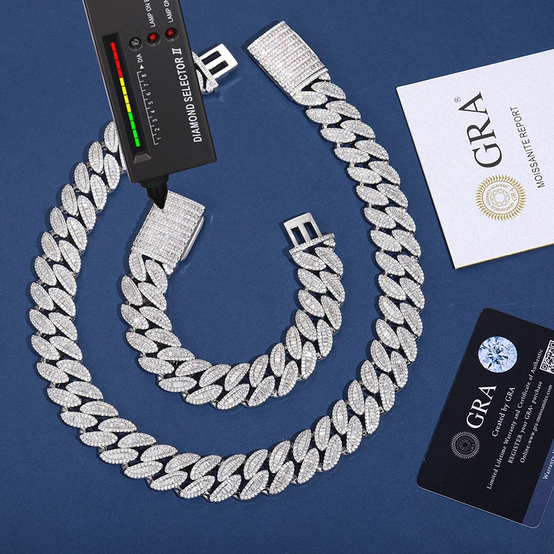 14-20mm - Heavy Baguette Cuban Link Chain