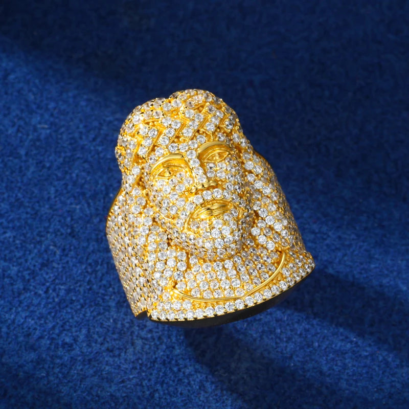 Iced Out Jesus Ring Bling