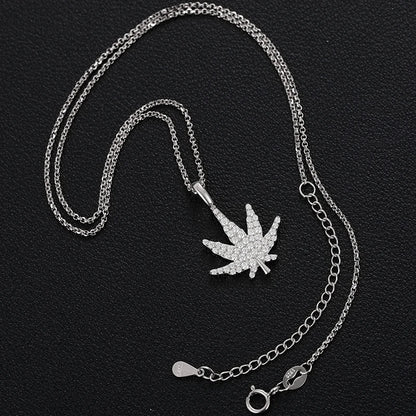 Micro Marijuana Leaf Pendant