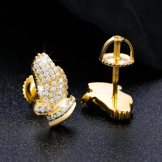 Prayer Hands Stud Earrings
