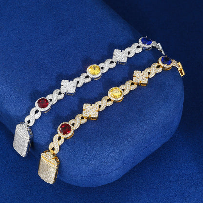 Maltese Cross Infinite Gem Bracelet