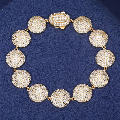 12mm Round Pave Set Bracelet