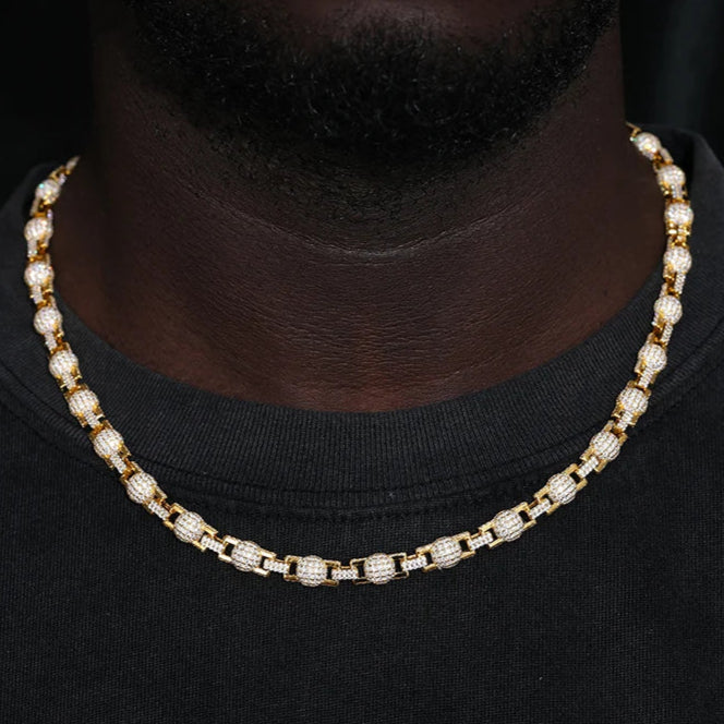 Iced Out Ball Link Chain