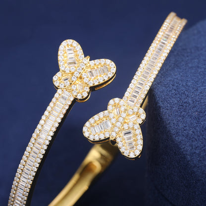 Baguette Butterfly Bangle