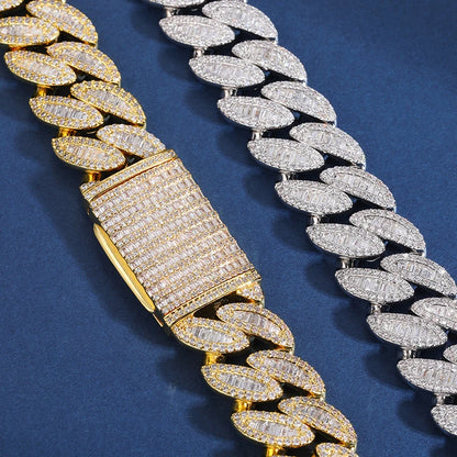 14-20mm - Heavy Baguette Cuban Link Chain
