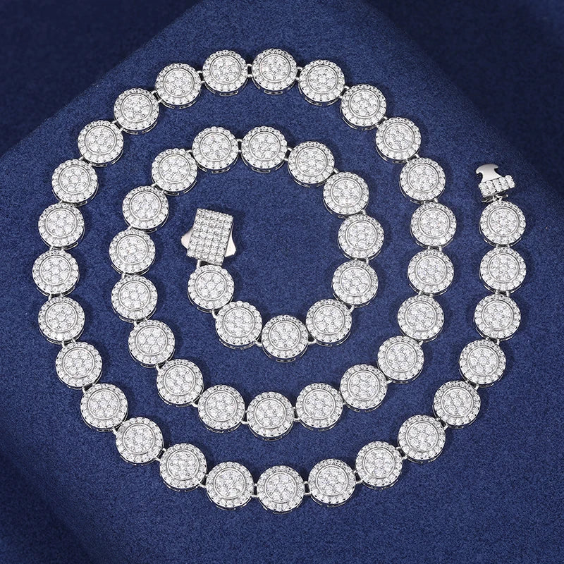 9mm Circle Cluster Tennis Chain