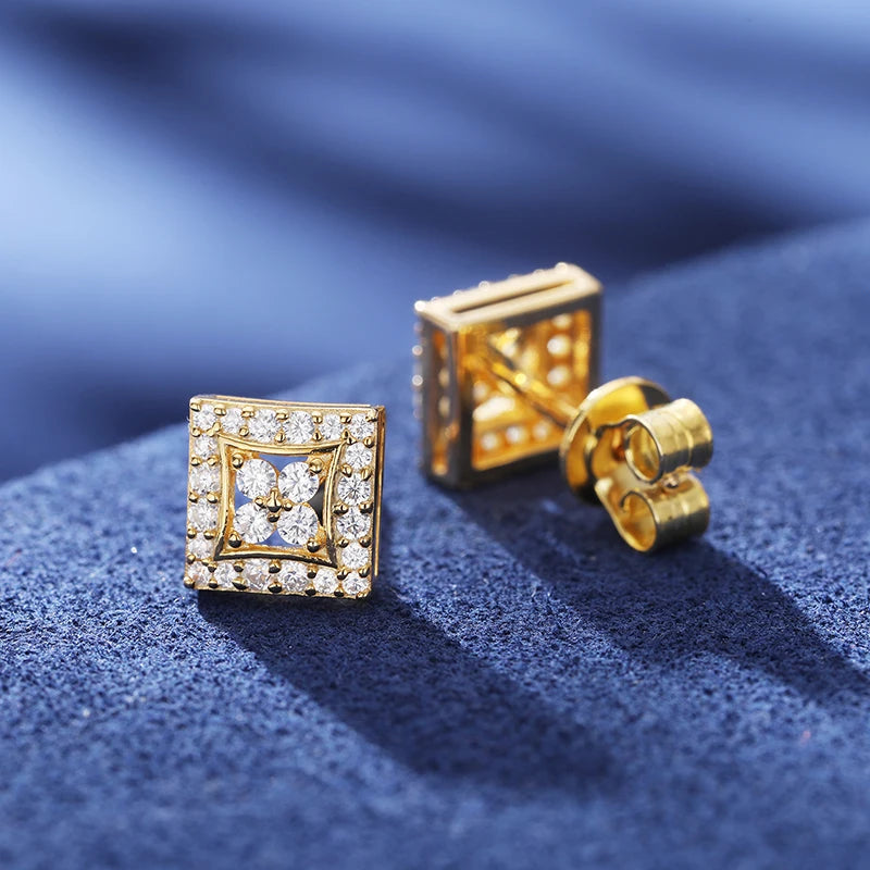 Lucky Square Stud Earrings