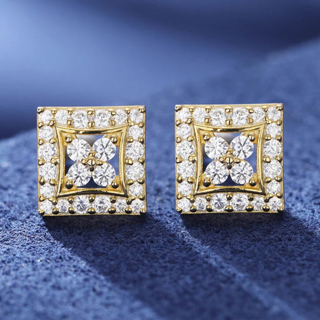 Lucky Square Stud Earrings