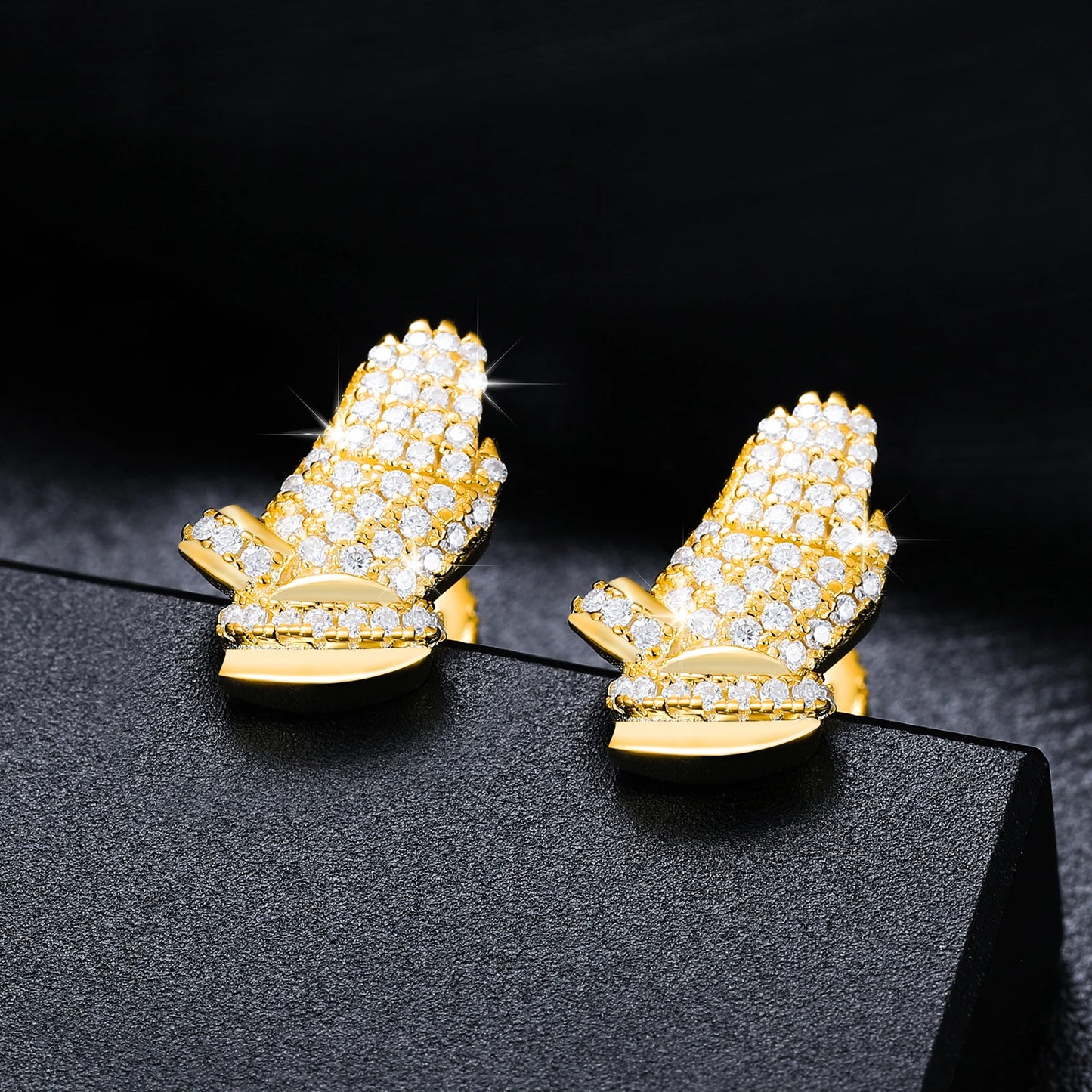 Prayer Hands Stud Earrings
