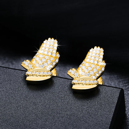Prayer Hands Stud Earrings