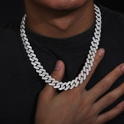 12-22mm - Baguette Center Row Cuban Link Chain