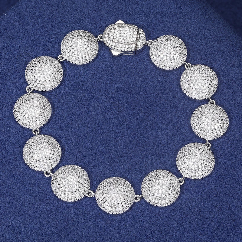 12mm Round Pave Set Bracelet