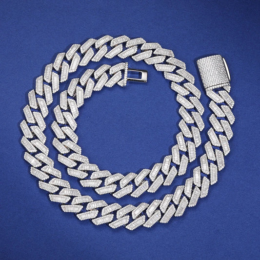 12-22mm - Baguette Center Row Cuban Link Chain