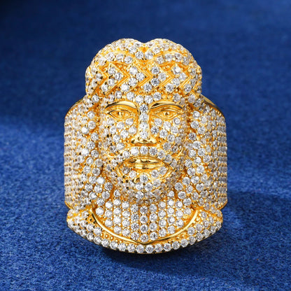 Iced Out Jesus Ring Bling