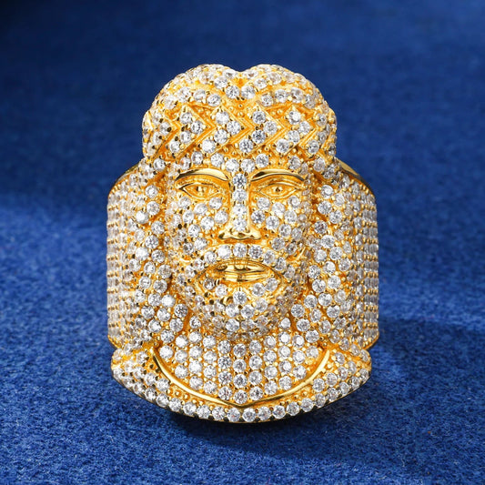 Iced Out Jesus Ring Bling