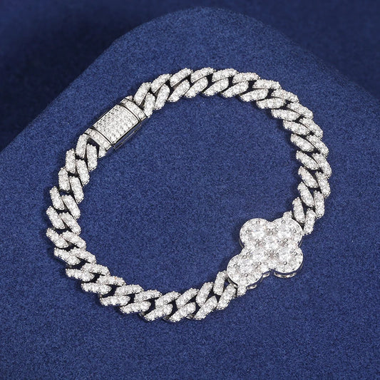 Cross Cuban Link Bracelet