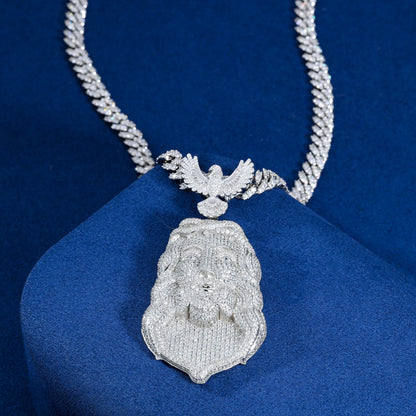 Jesus Head With Dove Pendant