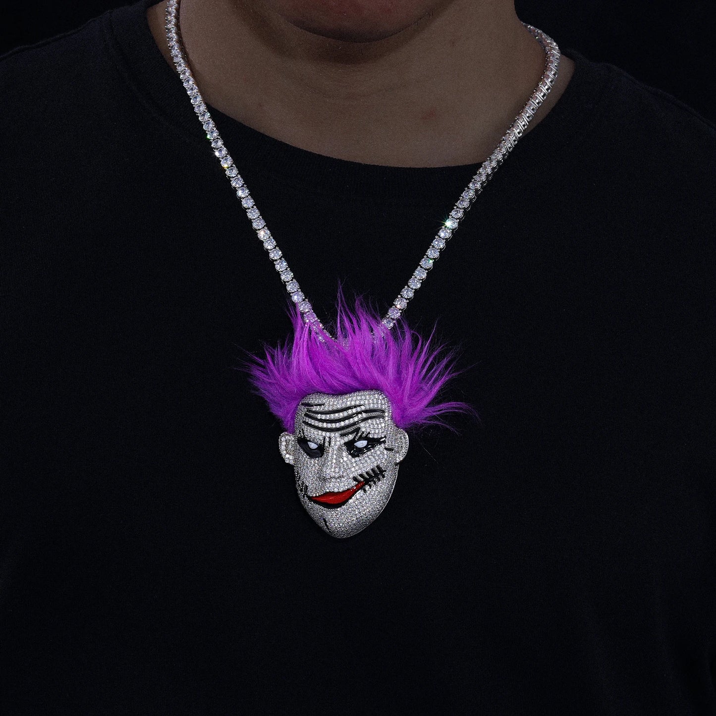 Purple Hair Zombie Pendant