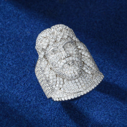Iced Out Jesus Ring Bling