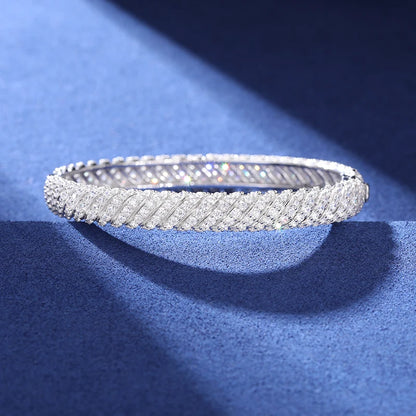 8mm - Iced Out Twisted Bangle