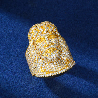 Iced Out Jesus Ring Bling